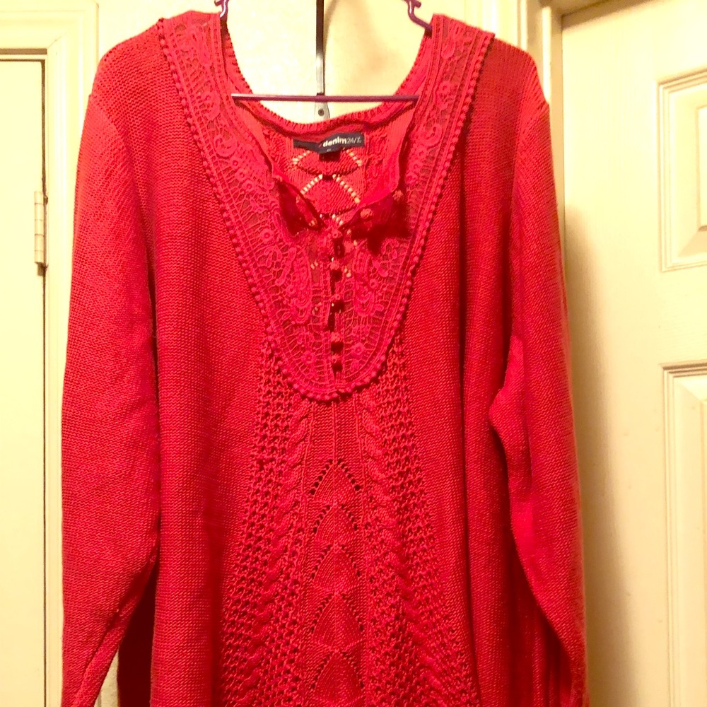 Strawberry A line sweater